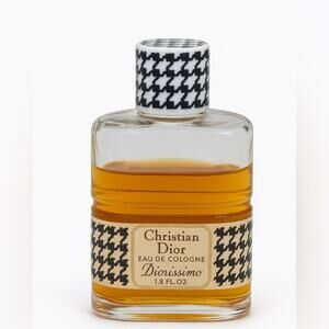 Vintage Christian Dior “Diorissimo” Eau de Cologne Rare Houndstooth Bottle